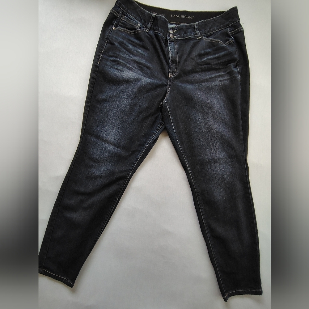 Lane Bryant Women's Dark Blue Skinny Jeans Size 20
